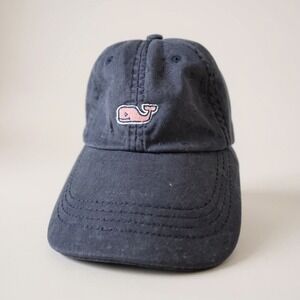 Vineyard Vines Navy Blue Cotton Whale Logo‎ Dad Hat Adjustable Strap